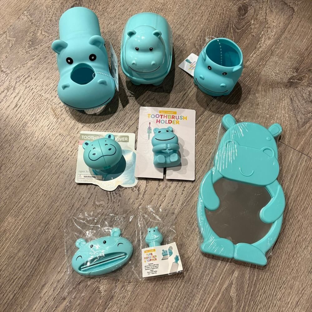 Kid's Hippo Bath Set 7 Pieces